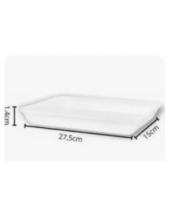 BANDEJA ISOPOR B4 RASA 27X15 C/100 UNIDADES