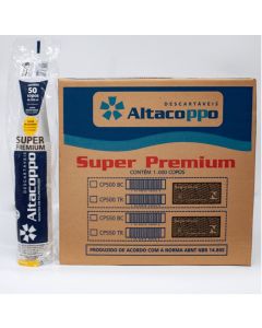 COPO DESCARTÁVEL 500 ML PP ALTACOPPO CAIXA C/1.000 UNIDADES