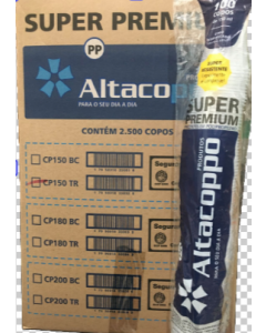 COPO DESCARTÁVEL 150 ML PP ALTACOPPO CAIXA C/ 2500 UNIDADES