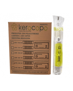 COPO DESCARTÁVEL 200 ML KEROCOPO COM 100 UNIDADES