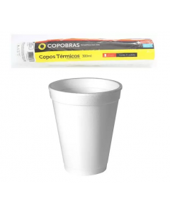 COPO ISOPOR 300 ML COPOBRAS 25 UNIDADES