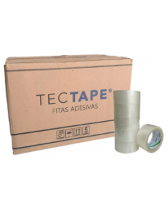 FITA ADESIVA TRANSPARENTE 48CMX100M TECTAPE PLUS CAIXA C/ 72 UNID