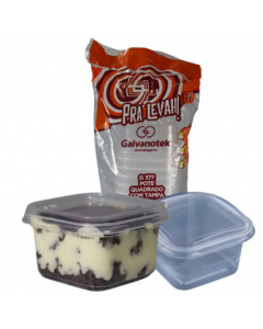 POTE PLASTICO QUADRADO 250ML C/10 UNIDADES