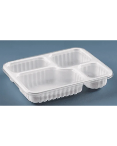 MARMITA 04 DIVISÓRIAS C/TAMPA 1225ML C/10 UN G324 GALVANOTEK