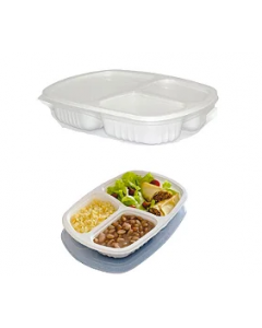 MARMITA 03 DIVISÓRIAS 1150ML C/10 UNIDADES G330