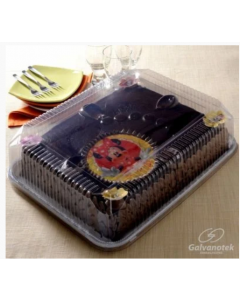 EMBALAGEM PARA TORTA RETANGULAR JUMBO 4 KILOS BRANCA G78 GALVANOTEK