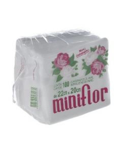 GUARDANAPO PAPEL MINIFLOR 22X20 C/100 UNIDADES