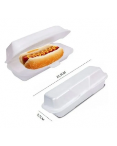 CH-004 HAMBURGUEIRA BRANCA HOTDOG EPS 225X95X62MM FD COM 400 UN (4X100)
