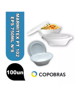 MARMITEX 750 ML COPOBRAS C/100 UNIDADES