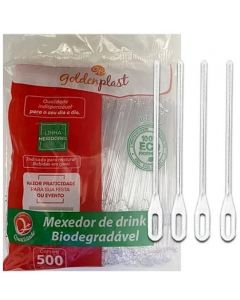 MEXEDOR DE DRINK BIODEGRADÁVEL C/500 UNIDADES