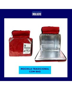 MOCHILA TRADICIONAL COM BAG LAMINADA