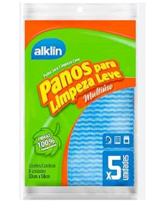 PANO LIMPEZA LEVE 33X50 C/5 UNIDADES AZUL