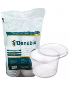 POTE REDONTO C/ TAMPA 200ML DANUBIO CAIXA C/ 432 UNID