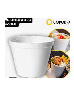 POTE TERMICO ISOPOR PT-360 360 ML BCO EPS C/25 UNIDADES