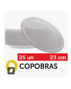 PRATO ISOPOR 23 CPR 23 C/25 UNIDADES