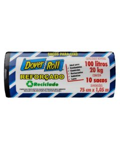 SACO PARA LIXO DOVER-ROLL REFORCADO 100 LITROS C/10 SACOS