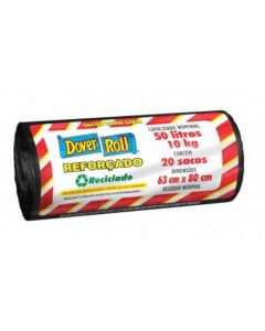 SACO PARA LIXO DOVER-ROLL REFORCADO 50 LITROS C/20 SACOS