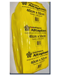 SACOLA PLÁSTICA BRANCA 40X50 LEVE C/1000 UNIDADES