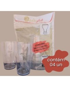 TULIPA 473ML ACRÍLICA C/ 4 UNIDADES